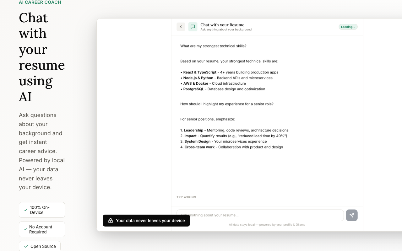 Chat with your resume